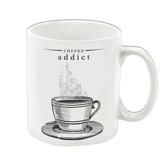 Coffee Addict porcelain mug main - Adopt A Wild Animal And Track It Coffee Addict Porcelain Mug from Gift Republic