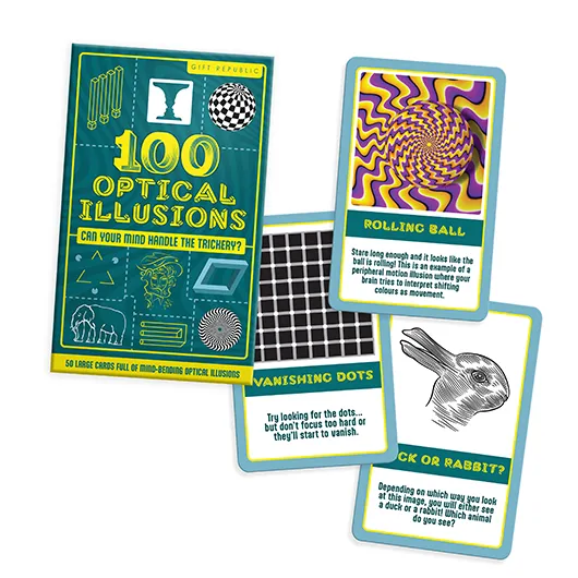 100 Optical Illusions – Mind-Bending Double-Sided Card Pack