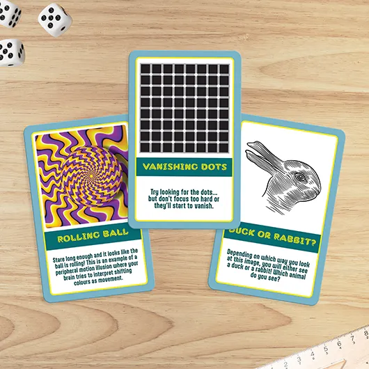 100 Optical Illusions – Mind-Bending Double-Sided Card Pack