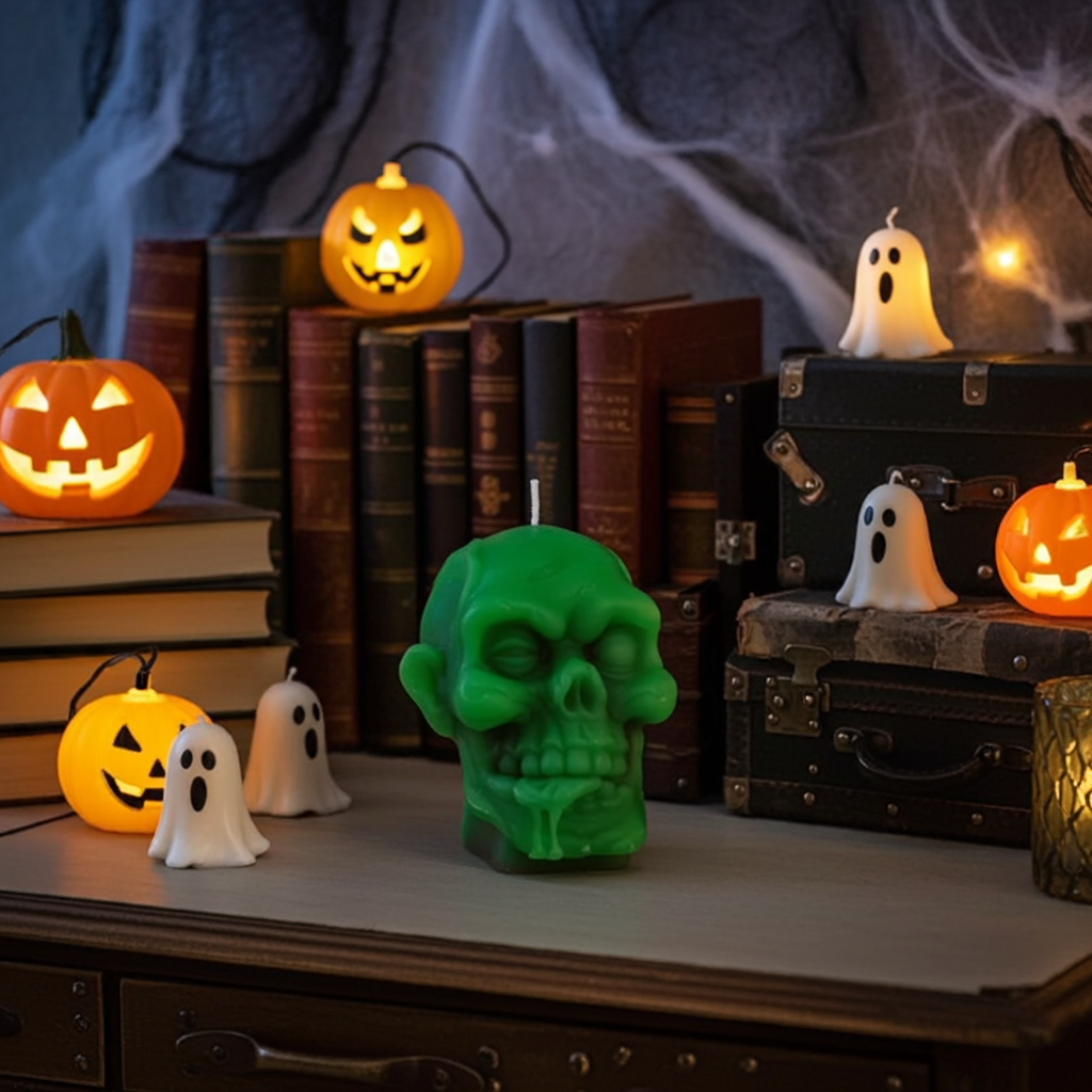 Zombie Head Candle