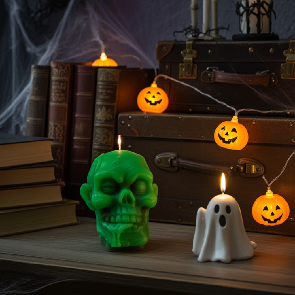 Zombie Head Candle