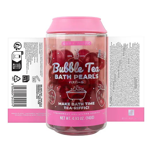 Bubble Tea Bath Pearls – Strawberry & Lychee Bath Soak