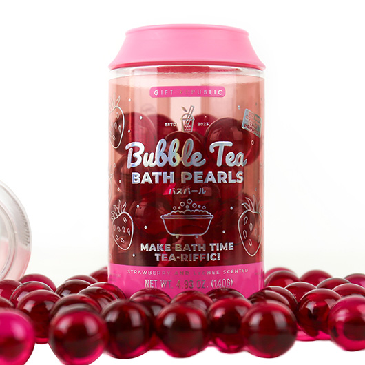 Bubble Tea Bath Pearls – Strawberry & Lychee Bath Soak