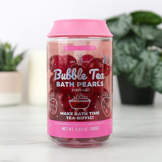 Bubble Tea Bath Pearls – Strawberry & Lychee Bath Soak