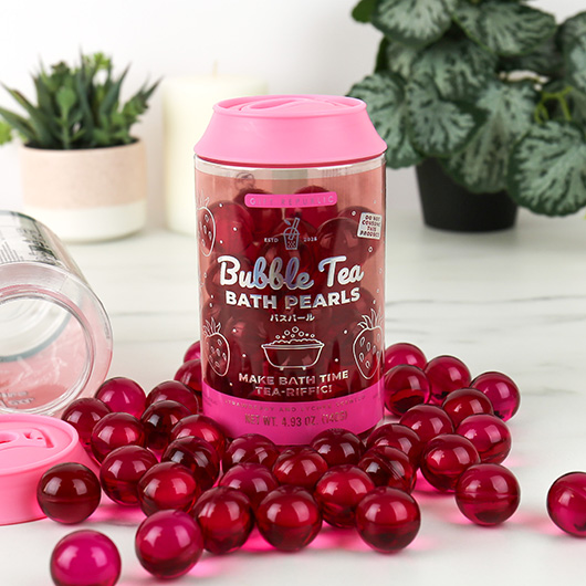 Bubble Tea Bath Pearls – Strawberry & Lychee Bath Soak