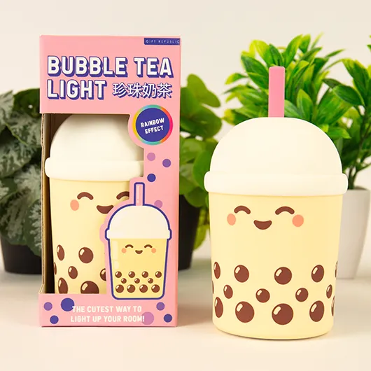 Bubble Tea Light – Soft-Touch Colour-Changing Novelty Lamp