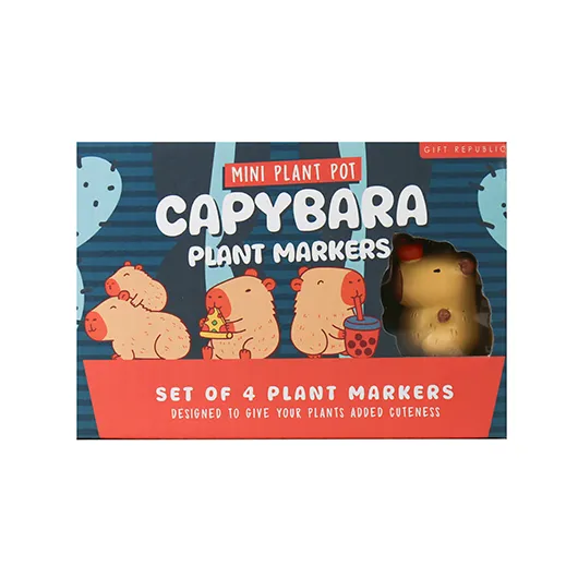 Mini Capybara Plant Pot Markers – Set of 4