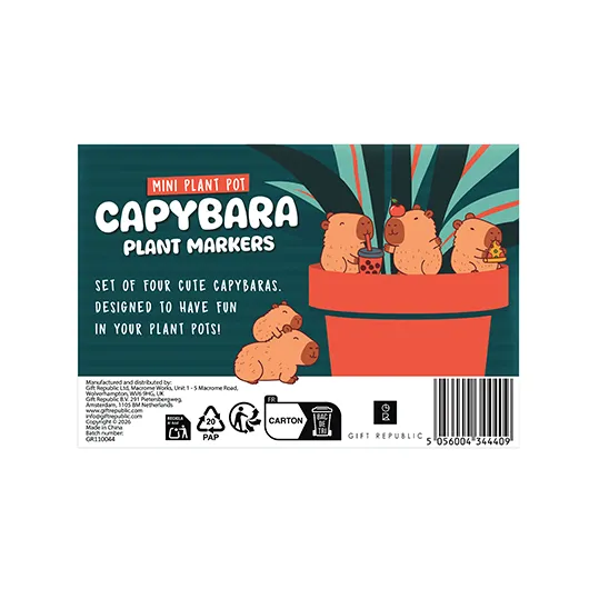 Mini Capybara Plant Pot Markers – Set of 4