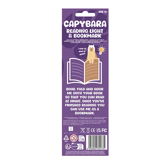 Capybara Reading Light & Bookmark – Flexible LED Book Buddy