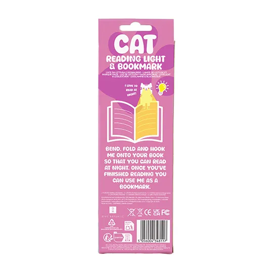 Cat Reading Light & Bookmark