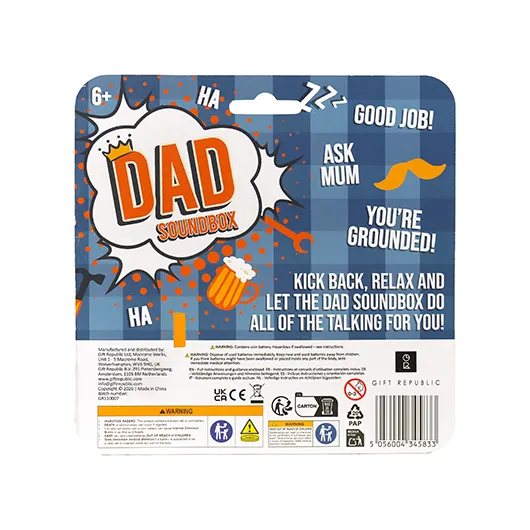 Dad Sound Box – Talking Dad Button with 12 Classic Phrases