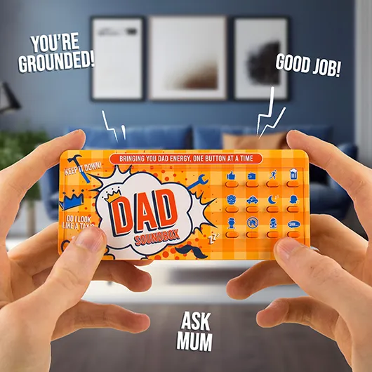 Dad Sound Box – Talking Dad Button with 12 Classic Phrases