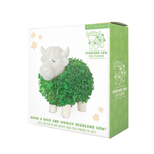 Highland Cow Chia Planter