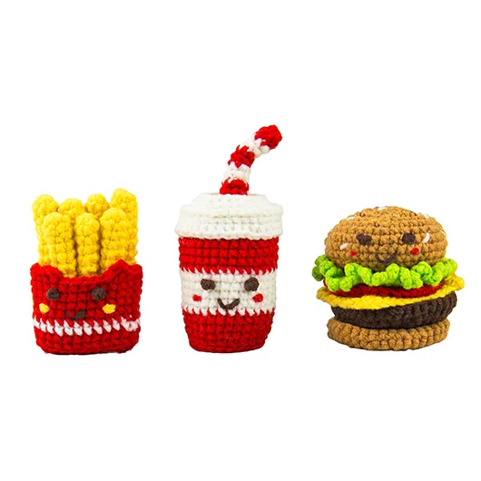 Mini Fast Food DIY Crochet Trio Kit – Create 3 Tasty Characters