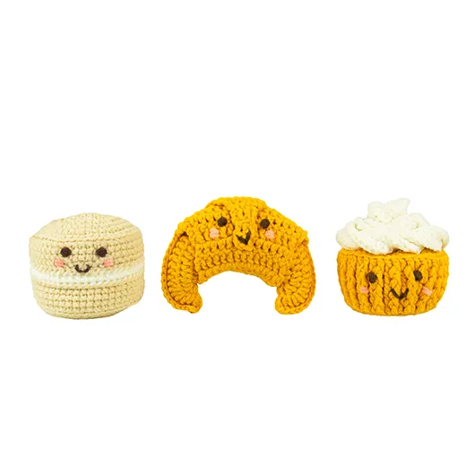 Mini Patisserie DIY Crochet Trio Kit – Create 3 Sweet Treats