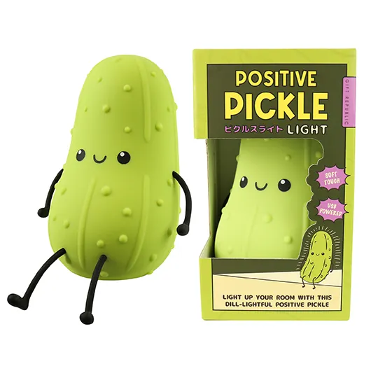 Positive Pickle Light – Soft-Touch Squeezable Novelty Lamp