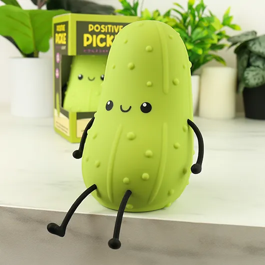 Positive Pickle Light – Soft-Touch Squeezable Novelty Lamp