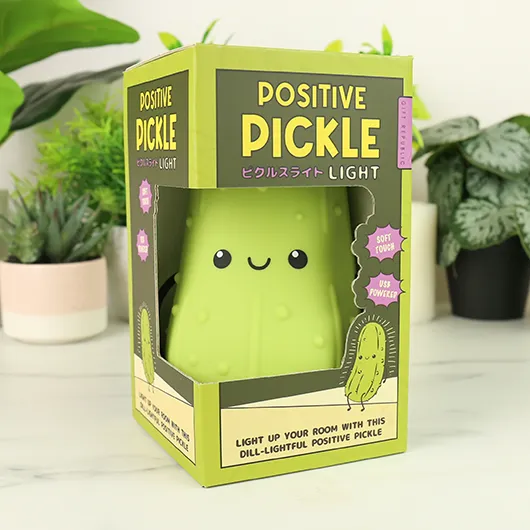 Positive Pickle Light – Soft-Touch Squeezable Novelty Lamp