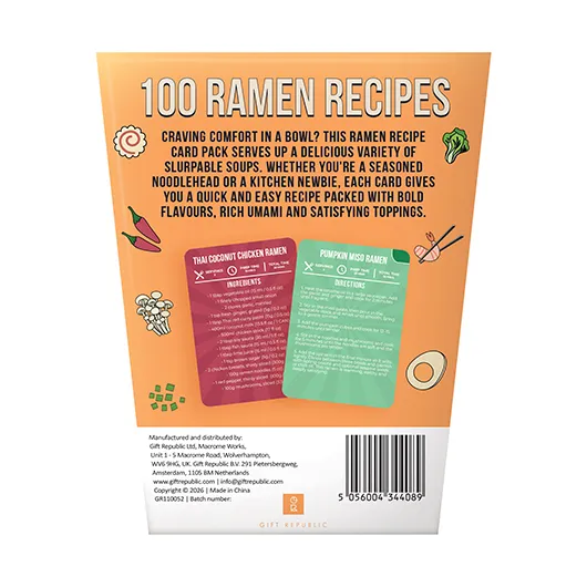 Ramen Recipes – 100 Flavourful Ramen Dishes in a Fun Recipe Card Pack