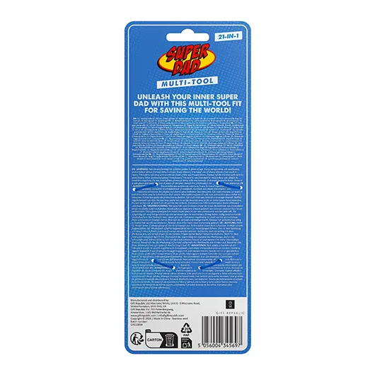 Super Dad Multi-Tool – 21-in-1 Superhero Gadget