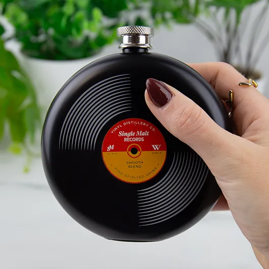 Vinyl Hip Flask – Groovy Record Design Flask