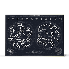 Constellation Scratch Poster