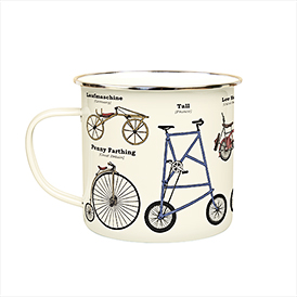 Bicycles Enamel Mug