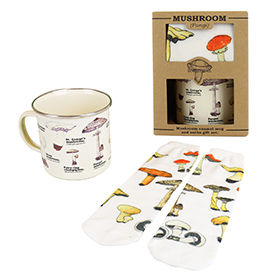Mushroom Enamel Mug & Socks Gift Set
