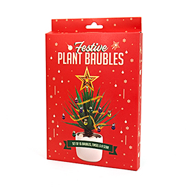 festive plant baubles
