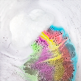 Fizzing Rainbow Bath Bomb