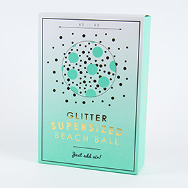 Giant Glitter Beach Ball packaging