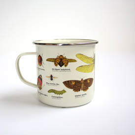 insects enamel mug