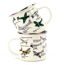 Planes Enamel Mug