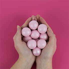 Rosé bath bombs