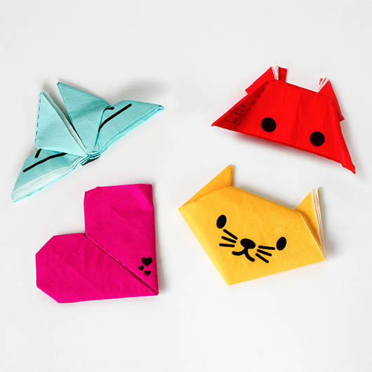 Origami napkins on sale