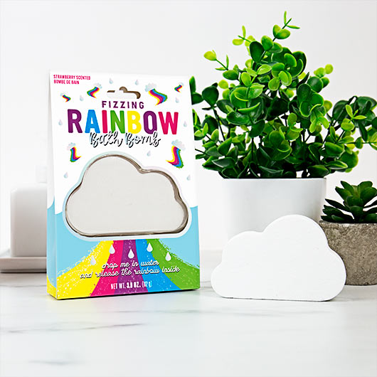 Fizzing Rainbow Bath Bomb