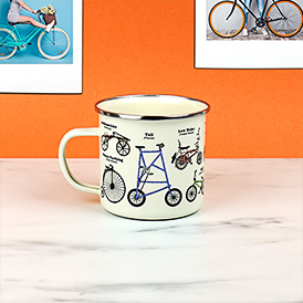 Bicycles Enamel Mug